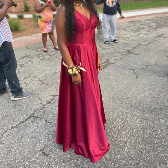 Dillards Dresses Burgundyred Prom Dress Poshmark